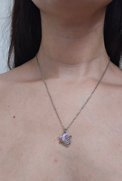 Colar prateado ( pingente à escolha)