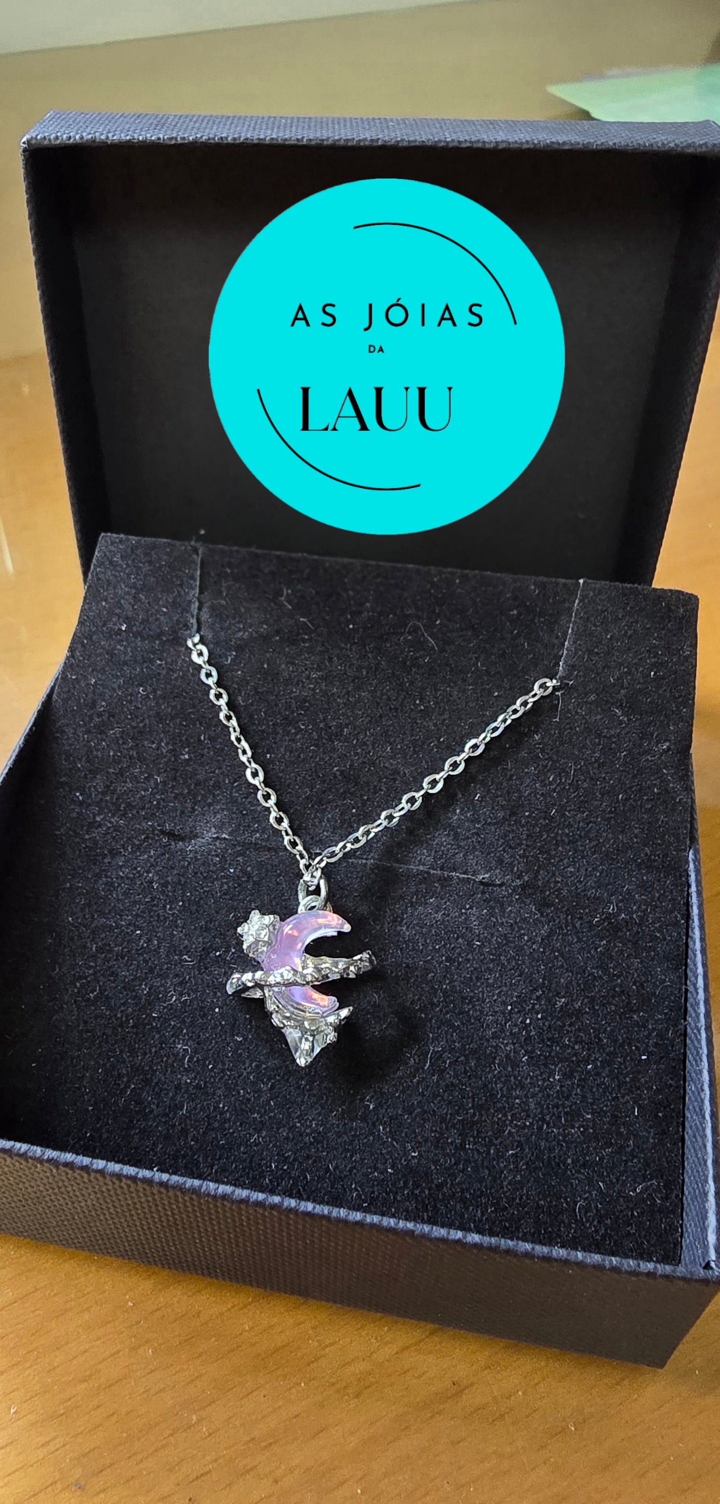 Colar prateado ( pingente à escolha)