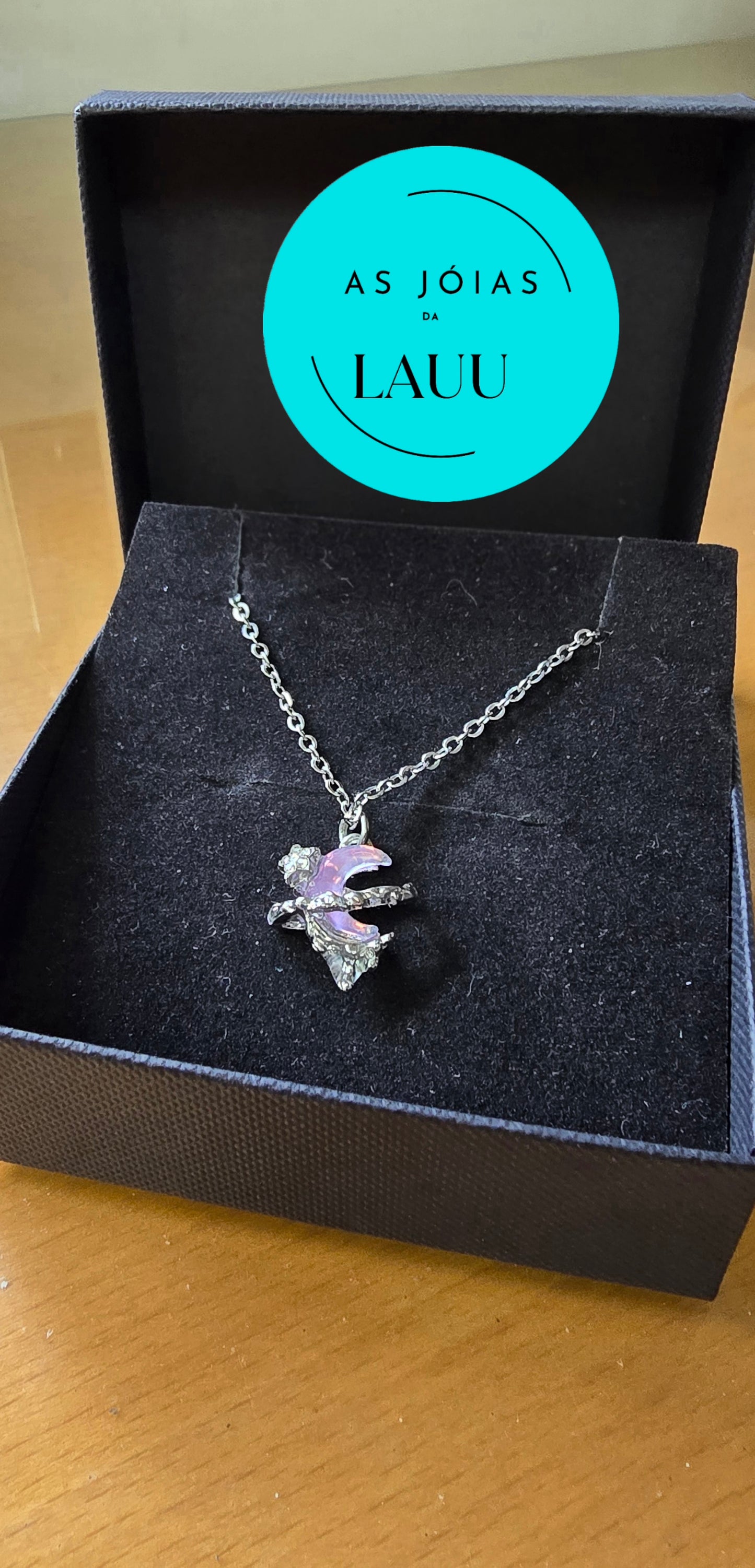 Colar prateado ( pingente à escolha)