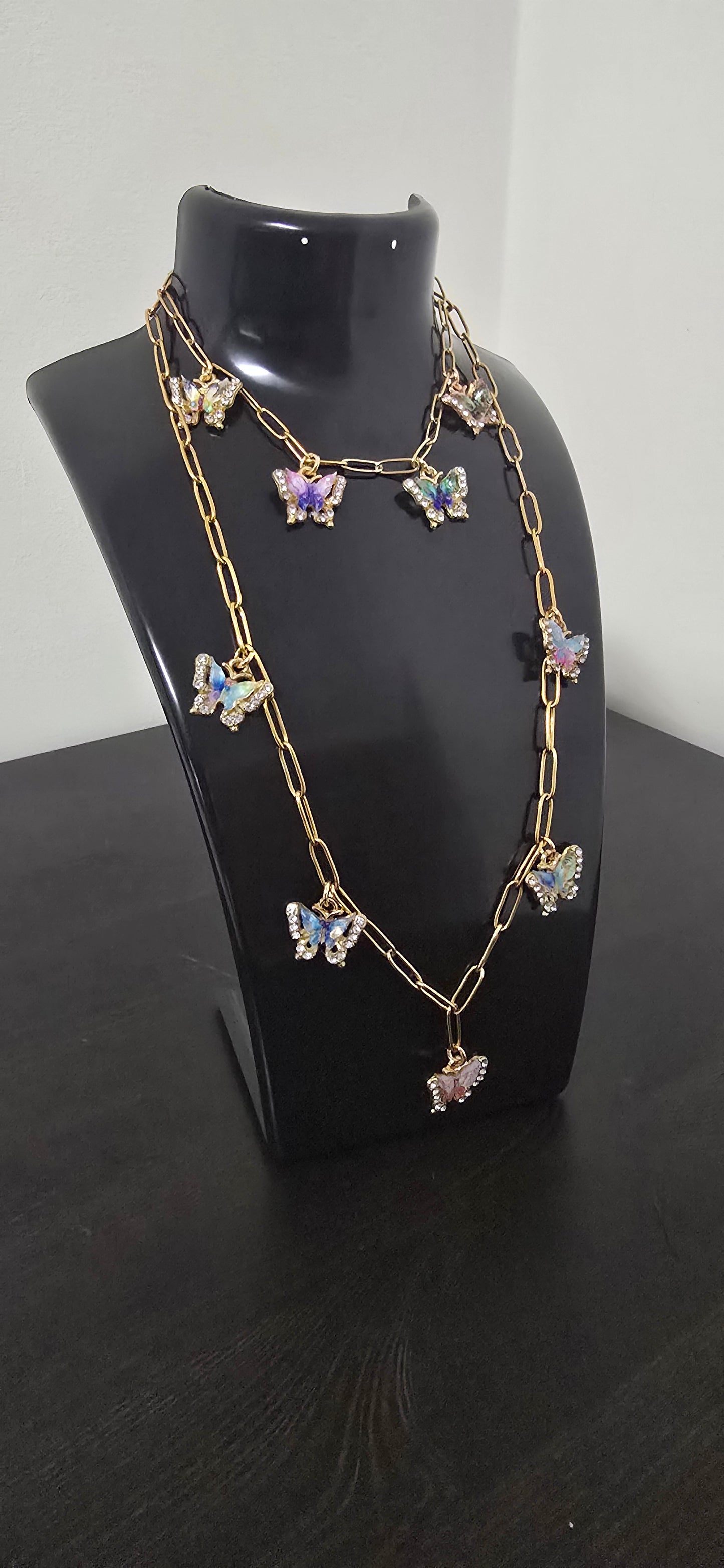 Conjunto borboletas ( colar e pulseira)