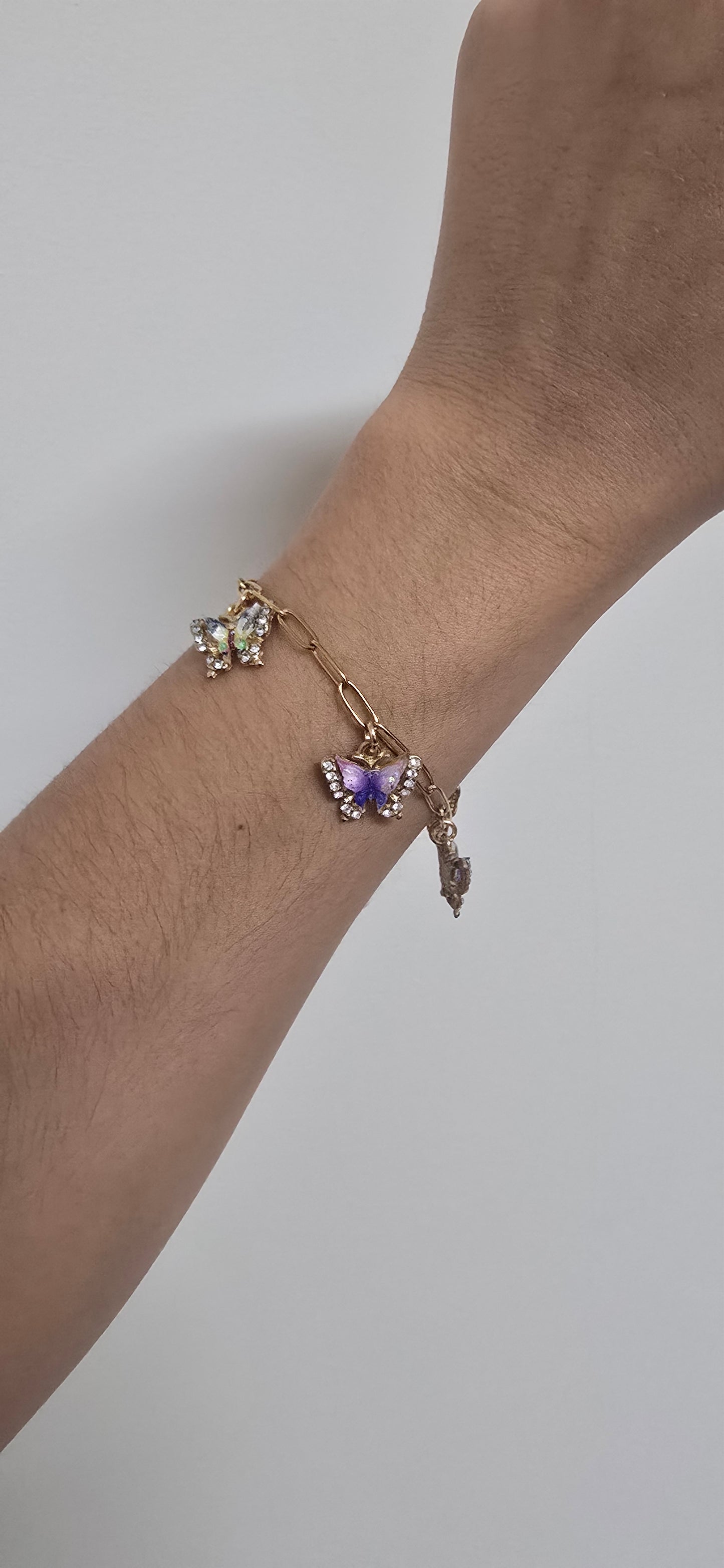 Conjunto borboletas ( colar e pulseira)