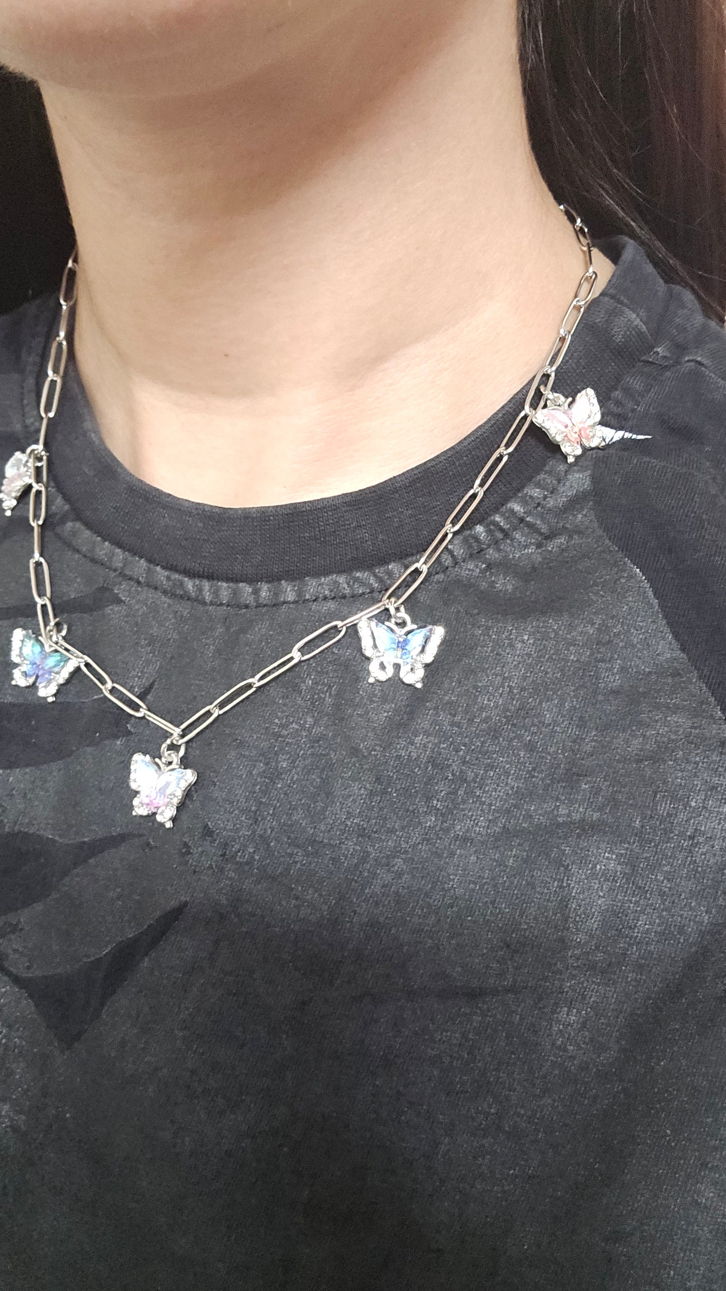 Conjunto borboletas ( colar e pulseira)